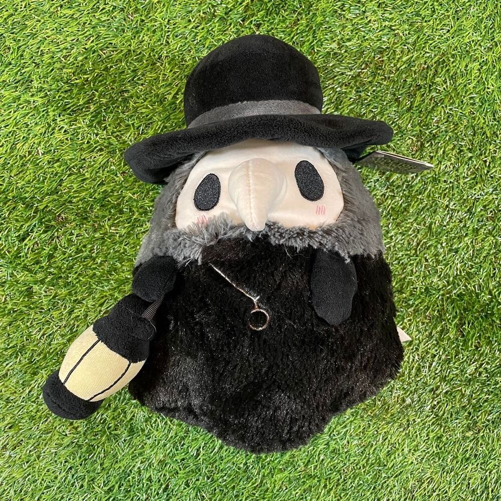 Squishable plague doctor plushie with black hat